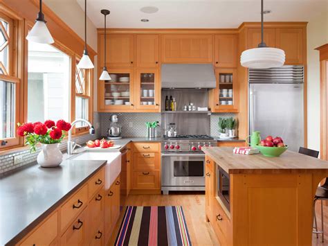 stainless steel appliances and oak cabinets|oak cabinet makeover.